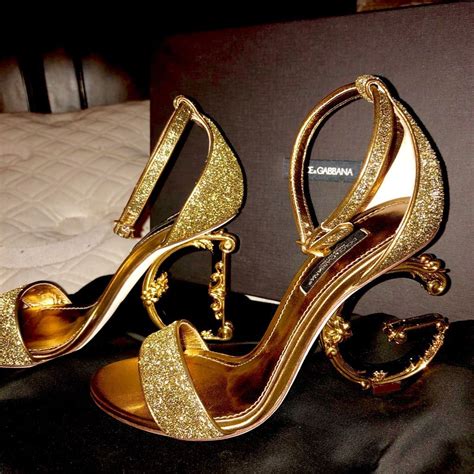 dolce gabbana shoes gold